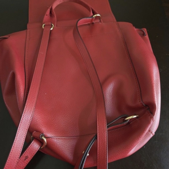 Coach Red Leather Backpack - Picture 7 of 13